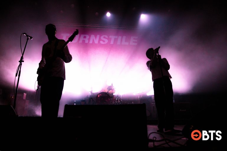 TURNSTILE performing at the Agora Theater in Cleveland, Ohio.