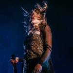 Suki Waterhouse performing on stage at Emo's in Austin, TX